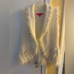 Lilly Pulitzer cream vest.